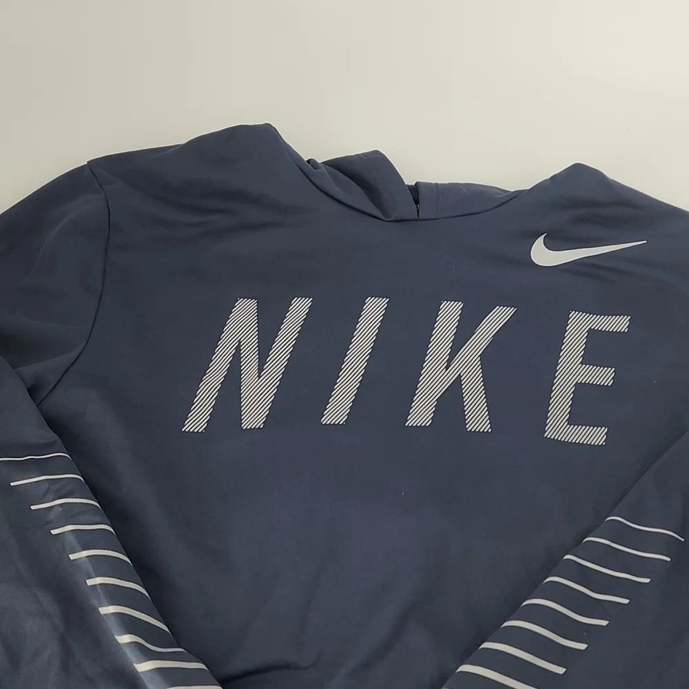Nike Dri Fit Hooded Long Sleeve Shirt Running Small - Picture 2 of 9